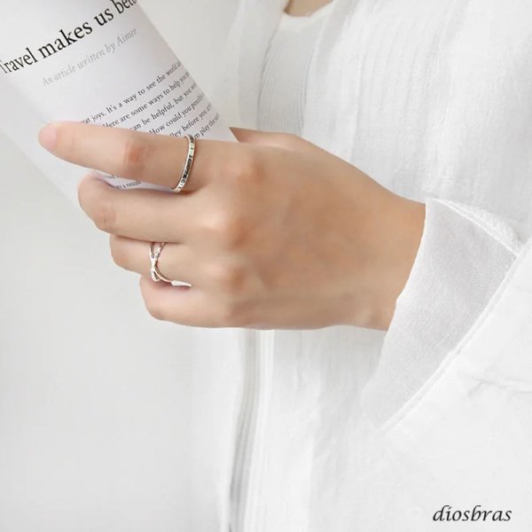 画像5: シルバーリング  リング ねじり マリーナ　マリン チェーン　アンカー リング ツイスト 3つ編み 4つ編み シルバーアクセサリー メンズ 指輪 シルバー925 フリーサイズ (5)