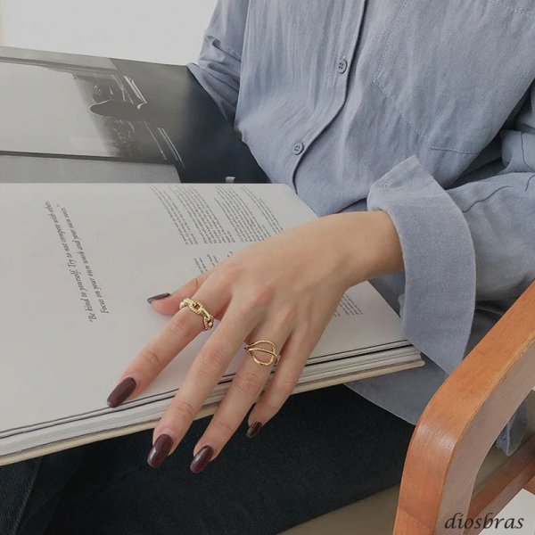 画像6: シルバーリング  リング マリーナ マリン チェーン アンカー リング ねじり ツイスト 3つ編み 4つ編み シルバーアクセサリー メンズ 指輪 シルバー925 フリーサイズ (6)