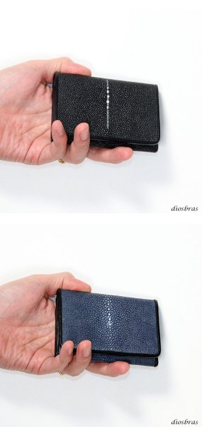 画像10: カード入れ　名刺入れ　定期入れ　パスケース メンズ レディース パス入れ　免許証入れ　紳士　婦人　メンズ　レディース 本革　ガルーシャ　スティングレイ　エイ革 カードケース　名刺入れ　ポイントカード　クレジットカード 収納　牛革 スティングレー　GARE-ガレ- (10)