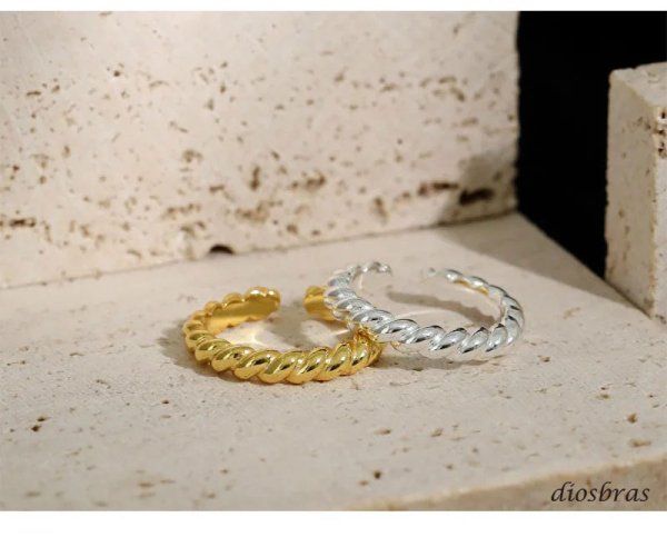 画像4: シルバーリング  リング ねじり マリーナ マリン チェーン アンカー リング ツイスト 3つ編み 4つ編み シルバーアクセサリー メンズ 指輪 シルバー925 フリーサイズ (4)