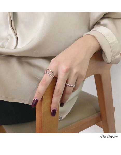 画像3: シルバーリング  リング マリーナ マリン チェーン アンカー リング ツイスト 3つ編み 4つ編み シルバーアクセサリー メンズ 指輪 シルバー925 フリーサイズ (3)