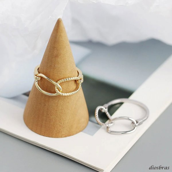 画像4: シルバーリング  リング マリーナ マリン チェーン アンカー リング ツイスト 3つ編み 4つ編み シルバーアクセサリー メンズ 指輪 シルバー925 フリーサイズ  (4)