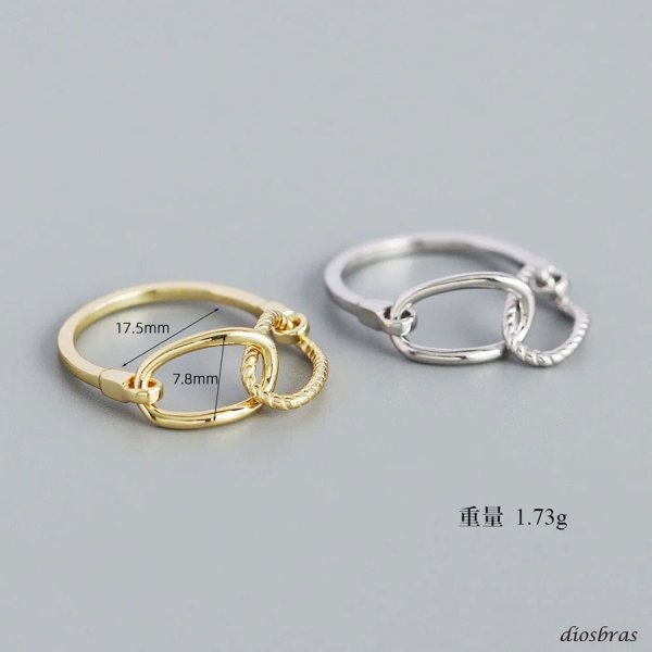 画像3: シルバーリング  リング マリーナ マリン チェーン アンカー リング ツイスト 3つ編み 4つ編み シルバーアクセサリー メンズ 指輪 シルバー925 フリーサイズ  (3)