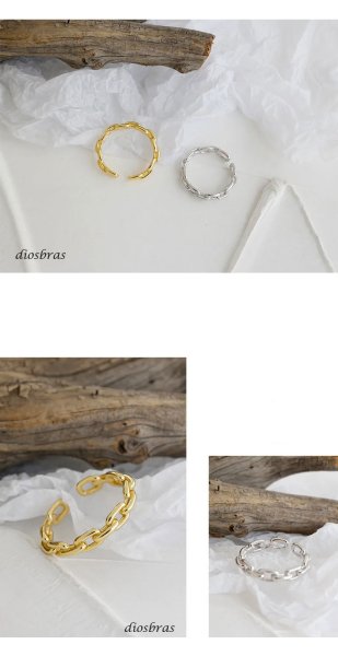 画像4: シルバーリング  リング マリーナ マリン チェーン アンカー リング ツイスト 3つ編み 4つ編み シルバーアクセサリー メンズ 指輪 シルバー925 フリーサイズ (4)