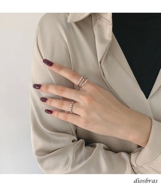 画像5: シルバーリング  リング マリーナ マリン チェーン アンカー リング ツイスト 3つ編み 4つ編み シルバーアクセサリー メンズ 指輪 シルバー925 フリーサイズ (5)