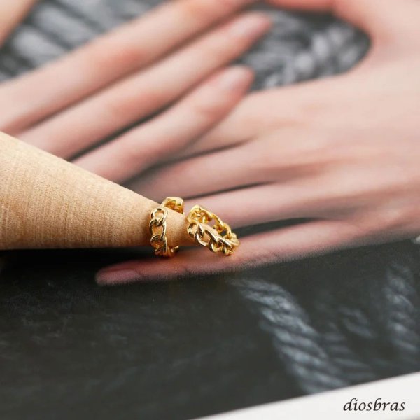 画像6: 片耳用 喜平 あずき 小豆 チェーン ピアス フープピアス リングピアス チェーン ピアス ユニセックスピアス  リングタイプ ピアス 単品売り 片方売り シルバー925ピアス メンズ レディース (6)