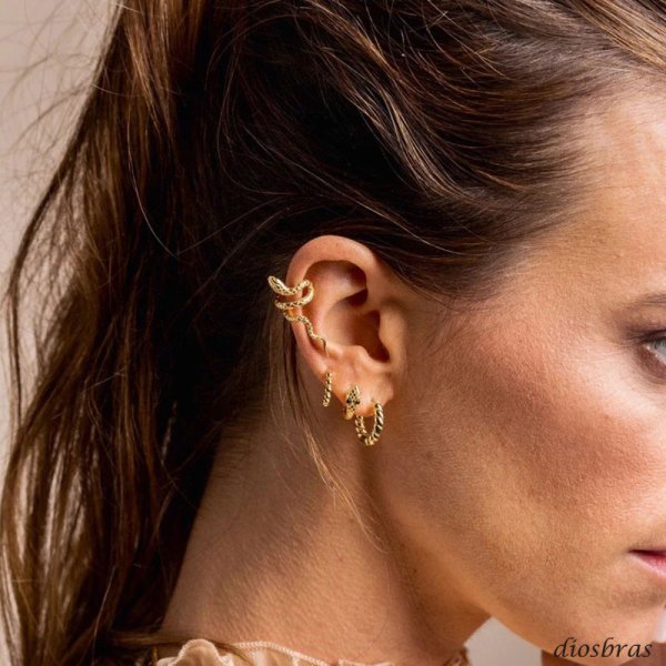 画像5: ヘビ スネーク イヤーカフ シルバー925   フープ リング 蛇 スネーク ノンホールピアス  動物 アニマル 爬虫類 フェイクピアス 男性 silver 片耳用 金属アレルギー対応 刻印 片耳 片方販売ピアス メンズ レディース (5)