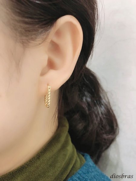 画像7: 片耳用 フープピアス ねじり ツイスト リング　ロープ  シルバー９２５ ピアス メンズ レディース ピアス イヤリング アクセサリー フープ 本物シルバー９２５ 片方ピアス メンズ レディース 12mm (7)