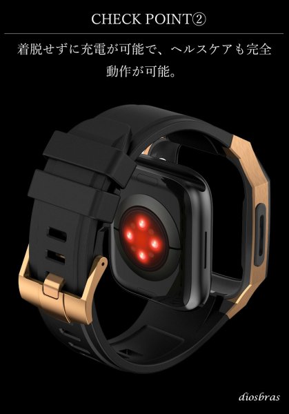 画像9: apple watch アップルウォッチ  バンド ステンレス ケース　カバー 一体型 バンド ラバー 高級ベルト ケースバンド メンズ ベルト ステンレス 44mm  45mm  49mm 46mm 一体型 おしゃれ 腕時計 プレゼント クロコダイル レザーストラップ  Series4/5/6/7/8/9/10/SE (9)