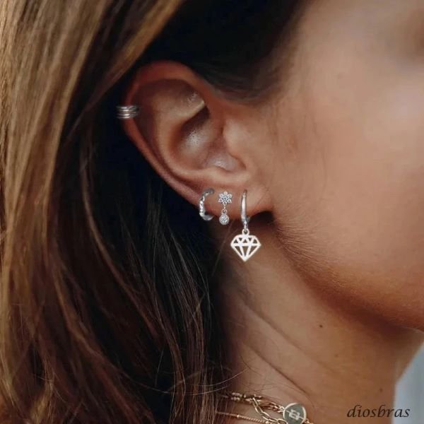 画像5: 片耳用 フープピアス ねじり ツイスト リング ロープ  シルバー925 ピアス メンズ レディース ピアス イヤリング アクセサリー フープ 本物シルバー925 片方ピアス メンズ レディース 12mm (5)