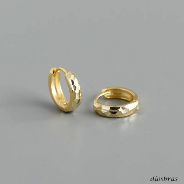 画像7: 片耳用 フープピアス 叩き エッジ リング ロープ  シルバー925 ピアス メンズ レディース ピアス イヤリング アクセサリー フープ 本物シルバー925 片方ピアス メンズ レディース 12mm (7)