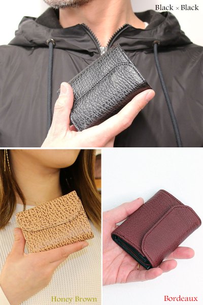 画像15: サメ革 二つ折り財布 ショートウォレット 財布 シャークスキン ミニ財布 極薄 ショート メンズ レディース 本革 鮫革 大容量 本格派向け拘り財布 気仙沼産シャークスキン ジッパー 財布 ヌメ革 レザーウォレット ウォレット 牛革 紳士 婦人 エコレザー認定 (15)