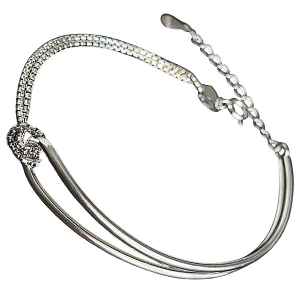 画像11: チェーン ブレスレット レディース  シルバー925 アンカー マリン シルバーバングル  チェーン プレーン ブレスレット ハンドメイド プレート ボールチェーン (11)