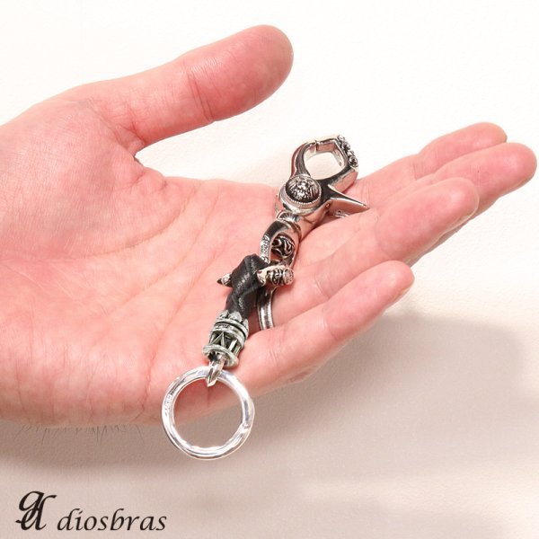 画像4: キーフック　カラビナ キーリング キーホルダー キーフック　キーチェーン シャックル シルバー９２５　silver 925　釣り針フック ウォレット　財布　バイカー　ライダース　ウォレットチェーン アトラス　ローマ数字 【diosbras-ディオブラス-】 (4)