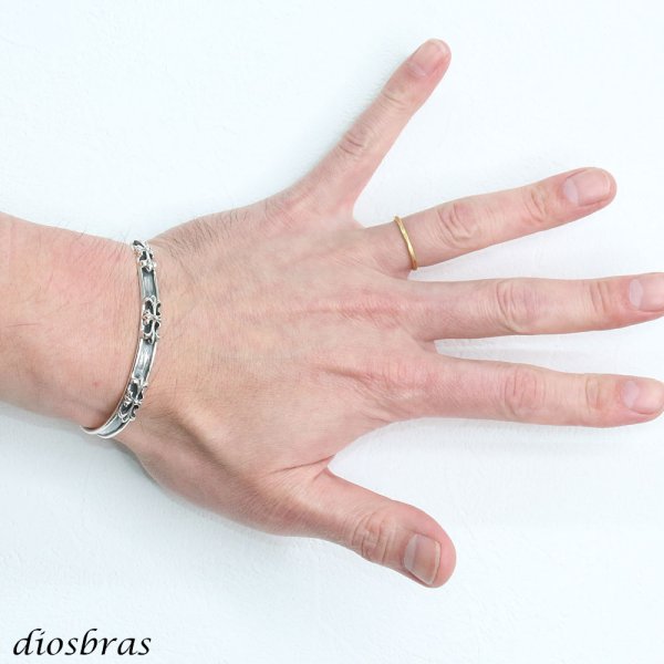 画像3: シルバーバングル クロス 十字架 シルバーアクセサリー メンズ ブレスレット シルバー925 メンズアクセサリー プレゼントに人気 送料無料 diosbras-ディオブラス- (3)