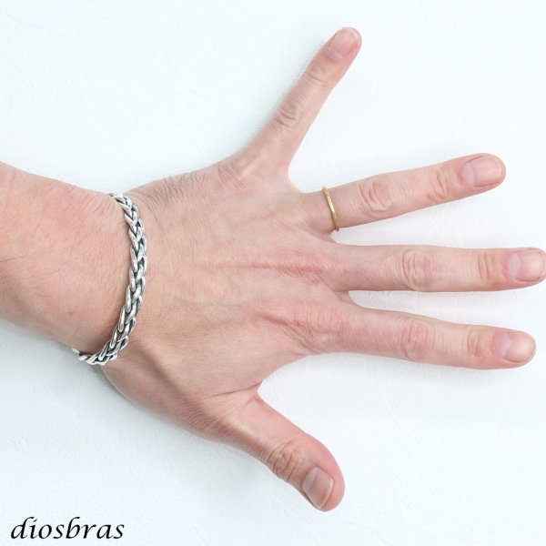 画像3: チェーン バングル ブレスレット チェーン シルバーブレスレット シルバーアクセサリー メンズ シルバーバングル ブレスレット バングル シルバー925 メンズアクセサリー プレゼント 人気 (3)