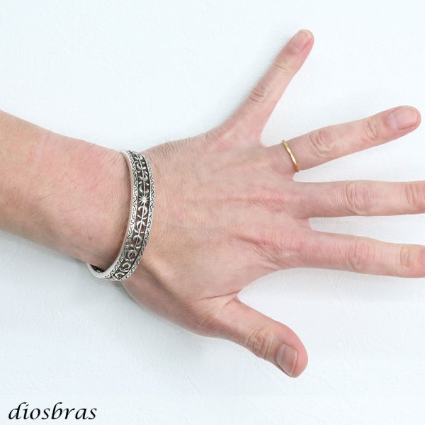 画像3: シルバーバングル  シルバーアクセサリー サンマーク シルバーアクセサリー メンズ シルバーバングル ブレスレット シルバー925 メンズアクセサリー 太陽神 プレゼントに人気 送料無料 diosbras-ディオブラス- (3)