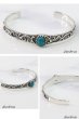 画像2: シルバー バングル ターコイズ アラベスク シルバー925 バングル ブレスレット シルバーアクセサリー ネイティブ ゴシック インディアン オニキス シルバー ブレスレット唐草 メンズ シルバーバングル (2)
