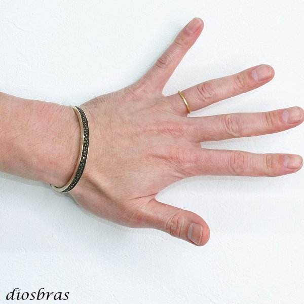 画像5: バングル  シルバーアクセサリー ガルーシャ 鏡面 スティングレイ エイ革 スティングレー シンプルデザイン  ブルー ブラック メンズ シルバーバングル ブレスレット メンズアクセサリー プレゼントに人気 送料無料 (5)