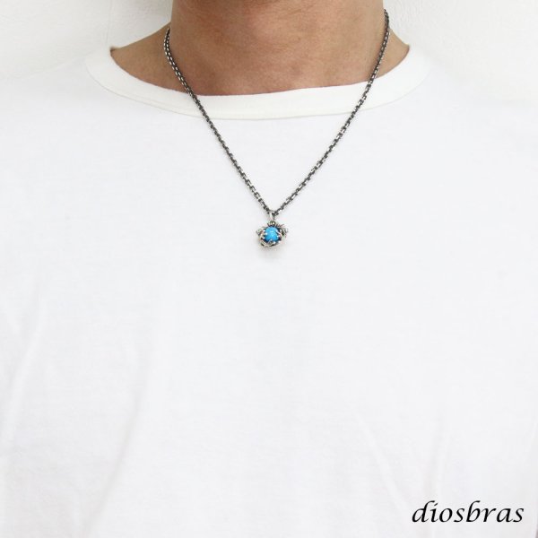 画像3: カエル 蛙 ペンダント トップ ターコイズ トルコ石 ゴシック シルバー925ペンダント ペンダント トップ シルバー 925 ネックレス  ネックレス メンズ レディース (3)