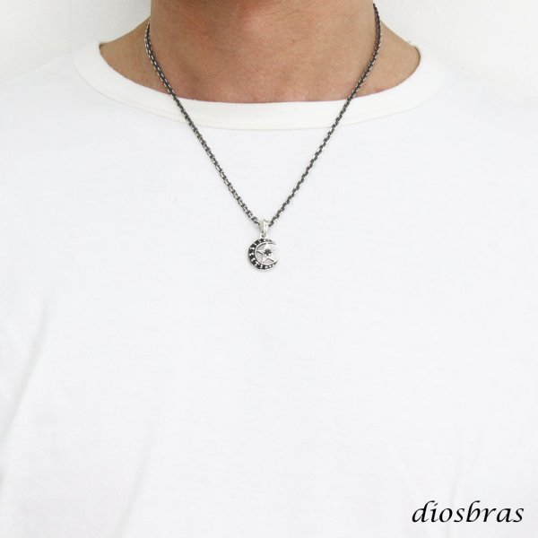 画像3: 月 ムーン ペンダント ジルコニア ベツレヘム スター 星 ペンダント トップ スター スターカット シルバー925 ネックレス メンズ レディース ブラックジルコニア メール便なら送料無料 (3)