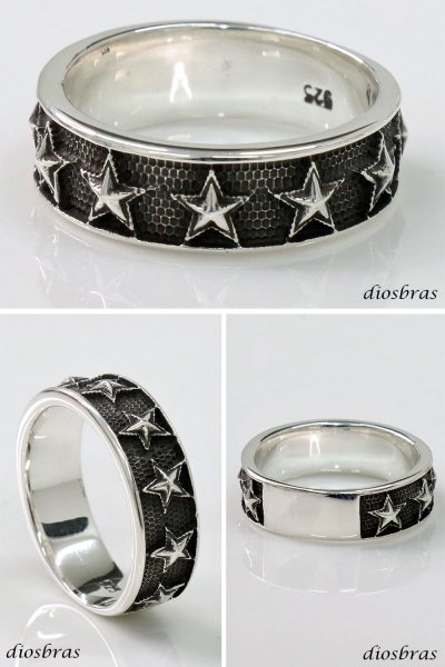 画像2: リング スター 星 立体的 シルバー925 シルバーアクセサリー 指輪 シルバー メンズ シルバーリング メンズアクセサリー メール便なら全国送料無料 (2)