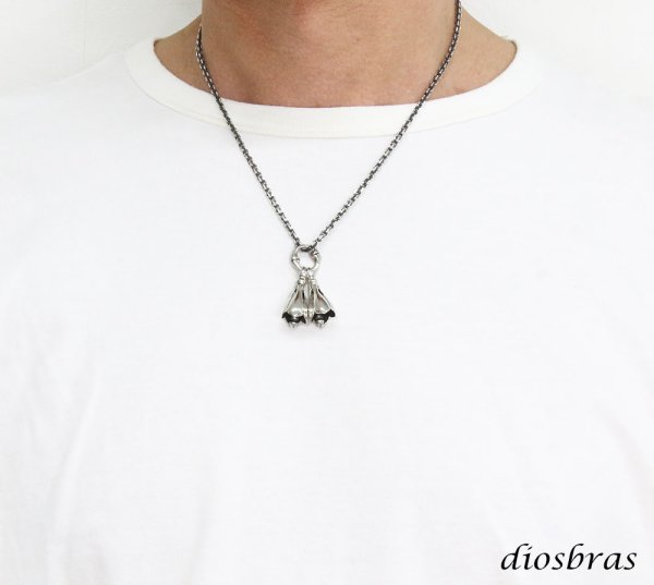 画像3: ベル ペンダント プレーン ２連 シルバー925 鈴 バイカーベル ガーディアンベル ネイティブアメリカン インディアン メンズ シルバーネックレス ペンダントトップ ハード (3)