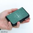 画像2: スマートキー対応　４連　ラウンド　キーケース　ガルーシャ　エイ革　スティングレイ　スティングレー キーケース キーレスホルダー キーレス キーホルダー Ｌ型ジッパー ミニ財布 カードケース  極薄 ショート メンズ レディース 本革  大容量 本格派 拘り 牛革 紳士 婦人 (2)
