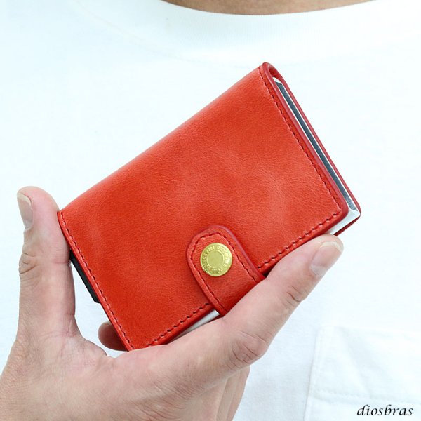 画像19: カードケース スライド イタリアンレザー イタリア レザー 本革 牛革 財布 ウォレット 二つ折り財布 アルミニウム カードケース スキミング防止 磁気 薄型 スリム RFID カードホルダー スライド式 マネークリップ メンズ レディース キャッシュレス ミニマリスト (19)