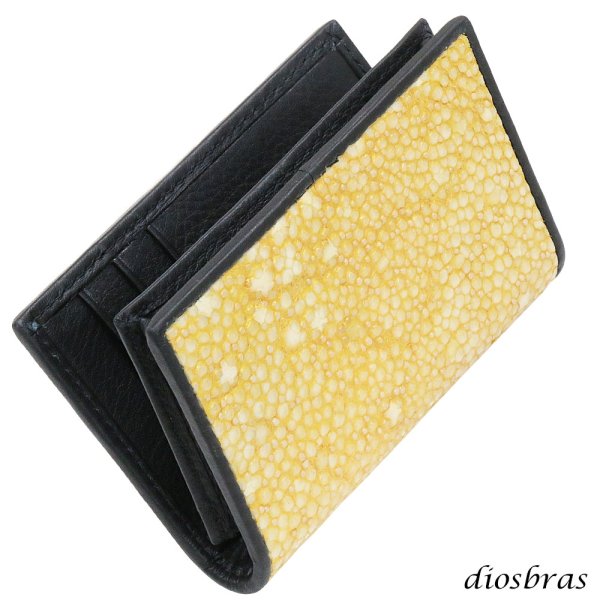 画像4: カード入れ 名刺入れ 定期入れ パスケース メンズ レディース パス入れ 免許証入れ 本革 スター エイ革 梅花皮 かいらぎ イバラエイ カットスティングレイ エイ革 カードケース 名刺入れ  ポイントカード  クレジットカード  収納  牛革  スティングレー ガルーシャ (4)