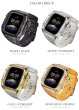 画像4: apple watch アップルウォッチ シリーズ10 46mm  バンド ステンレス ケース　カバー 一体型 バンド ラバー 高級ベルト ケースバンド メンズ ベルト ステンレス 44mm 40mm 45mm 一体型 おしゃれ 腕時計 クロコダイル レザーストラップ  Series10 (4)