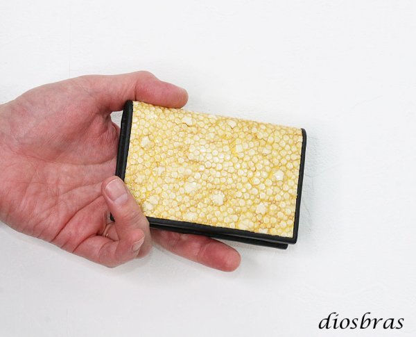 画像5: カード入れ 名刺入れ 定期入れ パスケース メンズ レディース パス入れ 免許証入れ 本革 スター エイ革 梅花皮 かいらぎ イバラエイ カットスティングレイ エイ革 カードケース 名刺入れ  ポイントカード  クレジットカード  収納  牛革  スティングレー ガルーシャ (5)