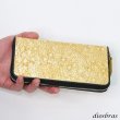 画像8: 財布 ラウンドファスナー スティングレイ メンズ レディース 本革 スティングレー スター エイ革 梅花皮 かいらぎ イバラエイ ウォレット ガルーシャ ラウンド ジッパー スタースティングレー レザーウォレット ロングウォレット  長財布 牛革 ハンドメイド　ゴールドパール (8)