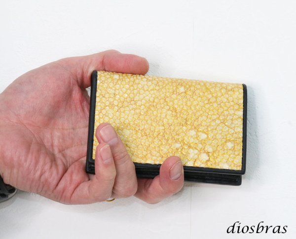 画像5: カード入れ 名刺入れ 定期入れ パスケース メンズ レディース パス入れ 免許証入れ 本革 スター エイ革 梅花皮 かいらぎ イバラエイ カットスティングレイ エイ革 カードケース 名刺入れ  ポイントカード  クレジットカード  収納  牛革  スティングレー ガルーシャ (5)