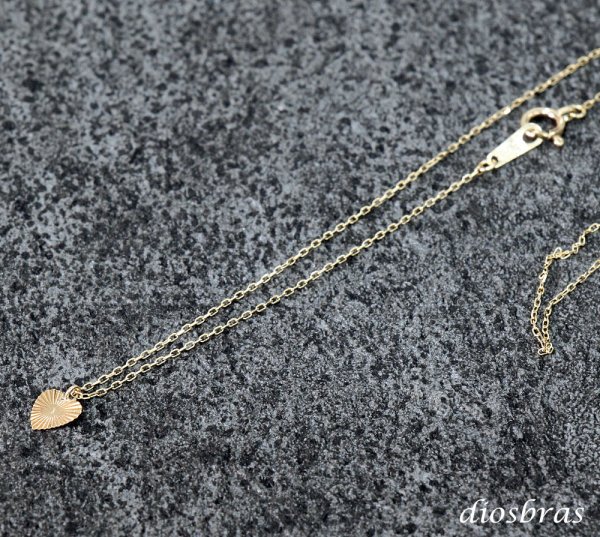 画像2: ハート ハート型 ペンダント k10 10金トップ シンプル ゴールド 10k メンズ レディース10金 チャーム クロス ペンダント コイン 金貨 ペンダント トップ  ネックレス  ネックレス チェーン付き (2)