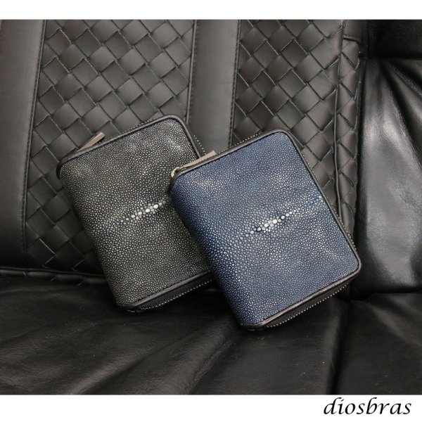 画像12: 財布 ラウンドファスナー  ガルーシャ スティングレイ 財布 スティングレー メンズ レディース 本革  エイ革 大人気 ラウンドファスナー ウォレット  ラウンド ジッパー ＺＩＰＰＥＲ 財布 ヌメ革 レザーウォレット ロングウォレット バイカー ミニ財布 牛革 紳士 婦人 (12)