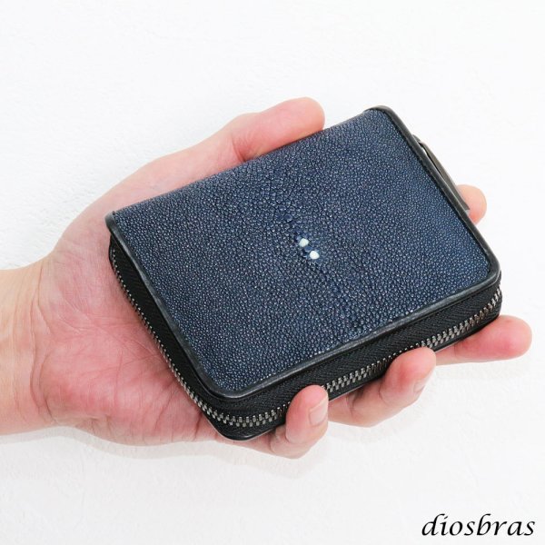 画像14: 財布 ラウンドファスナー  ガルーシャ スティングレイ 財布 スティングレー メンズ レディース 本革  エイ革 大人気 ラウンドファスナー ウォレット  ラウンド ジッパー ＺＩＰＰＥＲ 財布 ヌメ革 レザーウォレット ロングウォレット バイカー ミニ財布 牛革 紳士 婦人 (14)