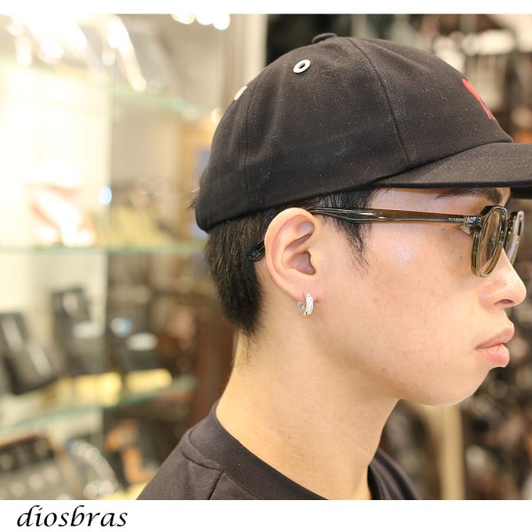 画像3: ジルコニア リング シルバー９２５ 5ストーン ピアス メンズ レディース 激安ピアス アクセサリー フープ 流線形 本物シルバー９２５ 片方ピアス メンズ レディース 中折れ式 (3)