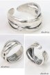 画像2: ３連 シルバーリング  リング ハンドメイド ねじり 編み込み チェーン リング ツイスト  シルバーアクセサリー 3つ編み 4つ編み シルバーアクセサリー メンズ シルバーリング 指輪 シルバー925 フリーサイズ メール便全国送料無料 (2)