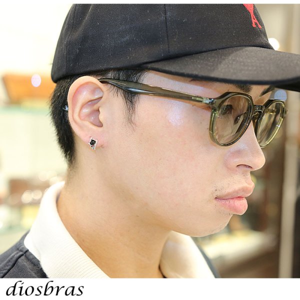 画像5: ターコイズ ピアス 本物シルバー925  アラベスク ピアス 片方 パワーストーン ピアス片耳 片方販売ピアス メンズ レディース ブリリアントカット  大 １個売り (5)