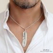 画像3: シルバー925素材 フェザー トップ フェザーネックレス ハンドメイドネックレス インディアンジュエリー ネイティブ シルバー925ペンダント フェザー イーグル  パーツ ネックレス メンズ レディース 深堀り仕上げ  メール便なら送料無料 (3)
