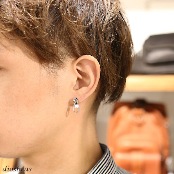 画像3: ピアス ジッパー ファスナー ドロップピアス  シルバーアクセサリー シルバーピアス シルバー925 ピアス  片方  ピアス片耳 片方販売ピアス メンズ レディース (3)