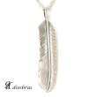 画像1: シルバー925素材 フェザー トップ フェザーネックレス ハンドメイドネックレス インディアンジュエリー ネイティブ シルバー925ペンダント フェザー イーグル  パーツ ネックレス メンズ レディース 深堀り仕上げ  メール便なら送料無料 (1)