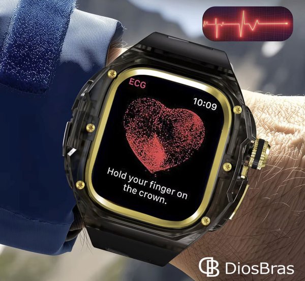 画像5: 【1年保証】【新型】アップルウォッチ ウルトラ ULTRA3/2/1 49mm  バンド クリア 透明 ポリカーボネート ボタン開閉 ステンレス ケース　カバー 一体型 バンド ラバー apple watch 高級ベルト ケースバンド メンズ ベルト  49mm　一体型   Series4/5/6/7/8/9/SE (5)