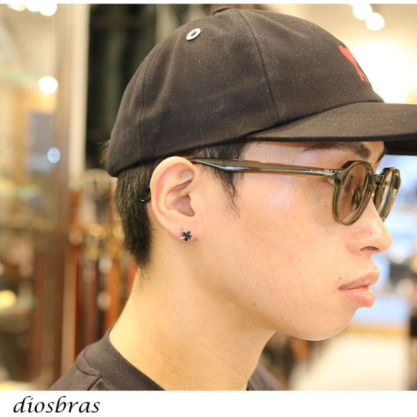 画像3: クロス 十字架 ブラックジルコニア 片方ピアス メンズ レディース ブリリアンカット 多角カッティング リングデザイン シルバー９２５ 極小クロス ジルコニア (3)