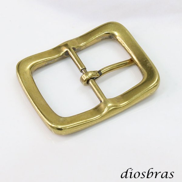 画像3: バックルのみ 金具 40mm幅 スクエア型 四角 金属製 バックル交換 バックルなしベルト用 レザークラフト ゴールド イエローゴールド (3)