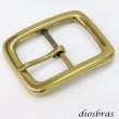 画像4: バックルのみ 金具 40mm幅 スクエア型 四角 金属製 バックル交換 バックルなしベルト用 レザークラフト ゴールド イエローゴールド (4)