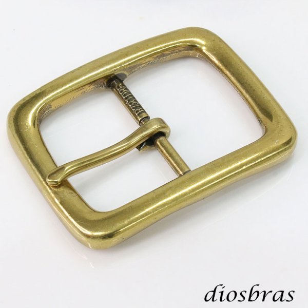 画像4: バックルのみ 金具 40mm幅 スクエア型 四角 金属製 バックル交換 バックルなしベルト用 レザークラフト ゴールド イエローゴールド (4)