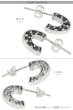 画像2: ピアス ジルコニア フープ リング シルバー925 ピアス メンズ レディース アクセサリー 両耳 2個セット (2)