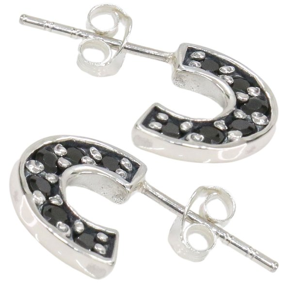 画像6: ピアス ジルコニア フープ リング シルバー925 ピアス メンズ レディース アクセサリー 両耳 2個セット (6)